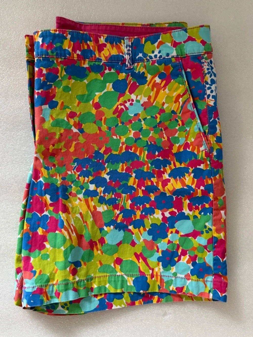 Talbots Weekend Floral Shorts 16P Bright Multicolor Summer Beachy Stretch Cute